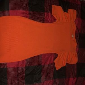 I’m selling an orange dress, size medium